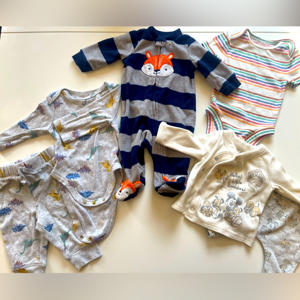 Newborn Lot Onesies Separates Pants Disney Jumping Beans Carter